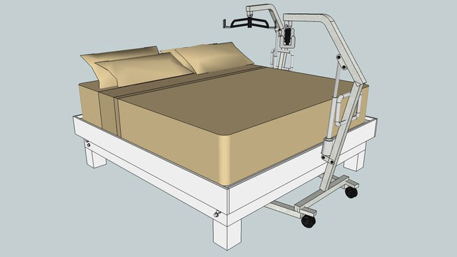 King-size platform bed