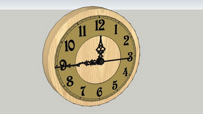 Wall clock - Wooden round