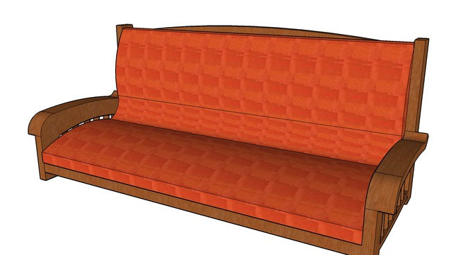Orange Leather Couch sofa