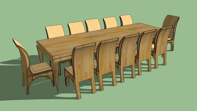 Long Table and chairs 2