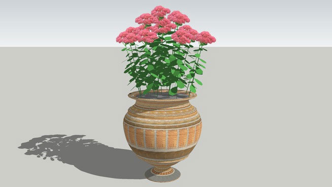 Ornimental Pot with Flowers