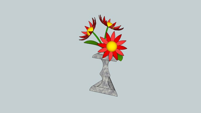Vase with 3 flowers