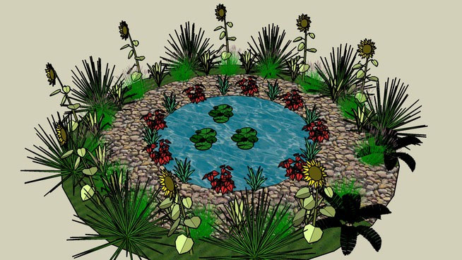 Permaculture Circular Pond Garden