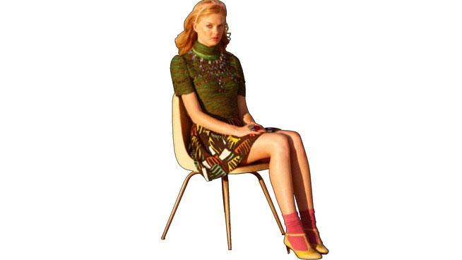 Girl sitting on chair