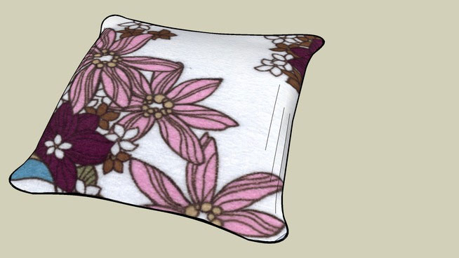 Pillow purple flower