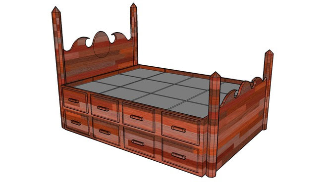Queen size Platform Bed