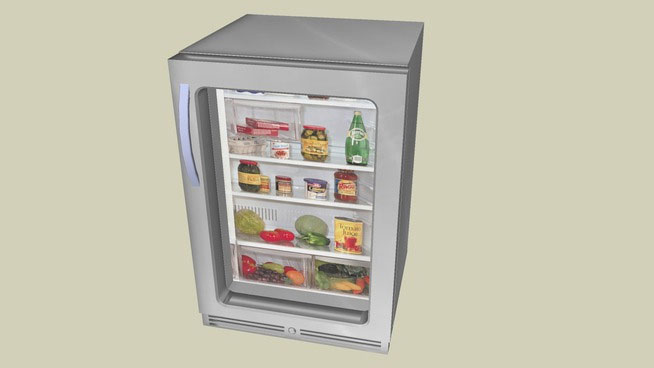 Refrigerator with Glass Door